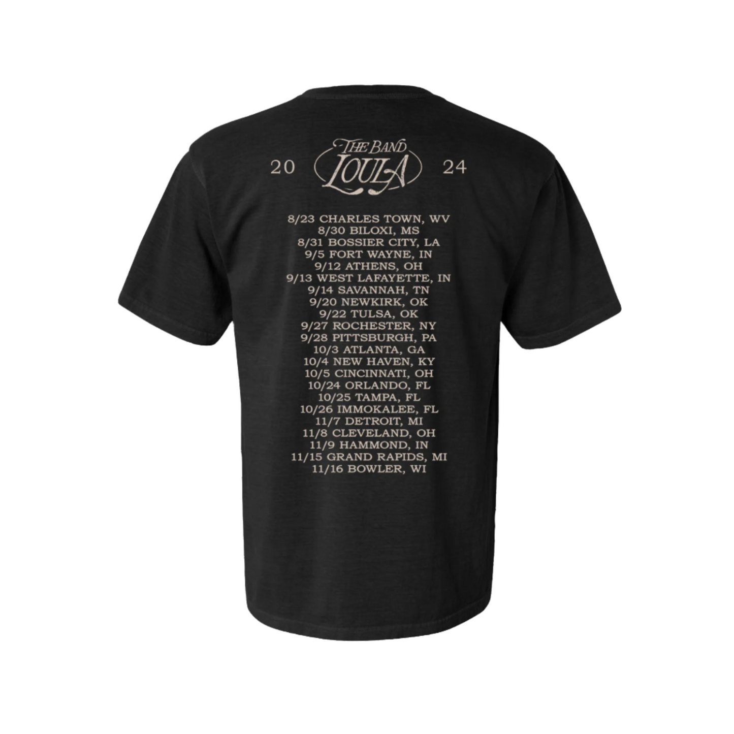 The Band Loula Black Tour T-Shirt